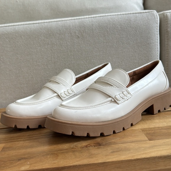 White Chunky Loafers - Picture 2 of 5